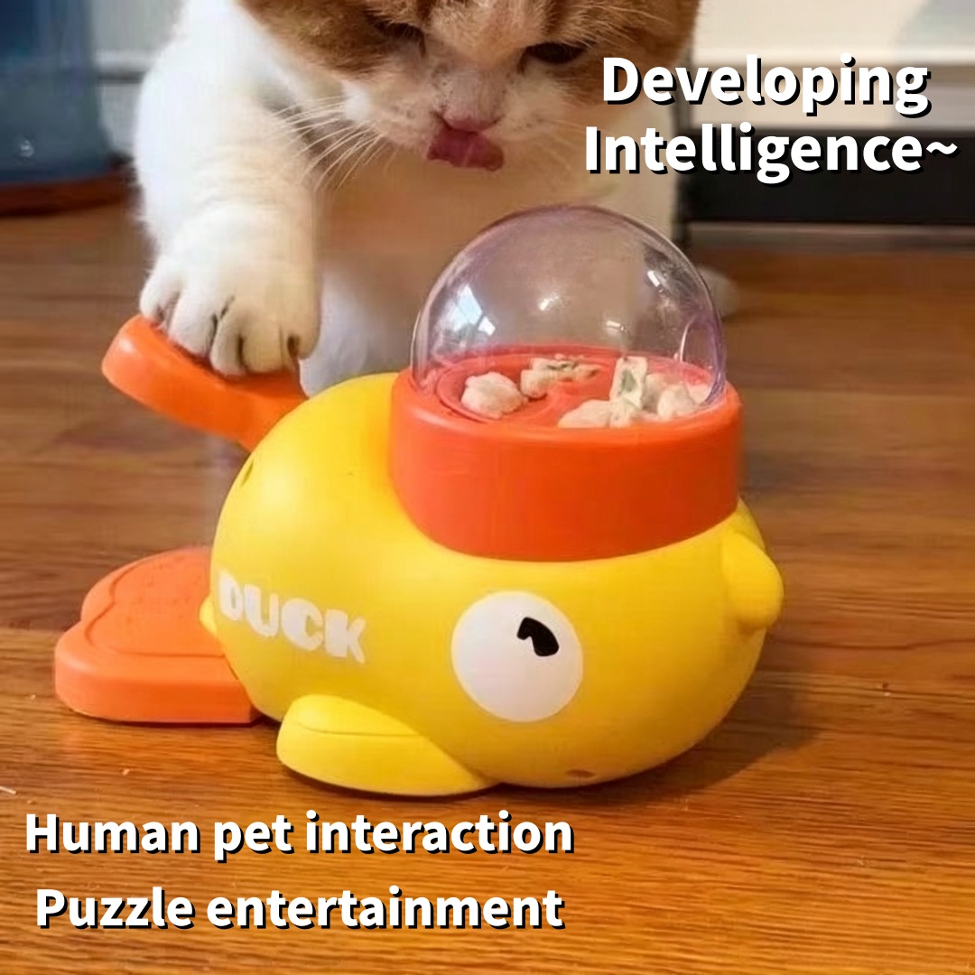 Dog Treat Puzzle Toy - Sarı Ördek Evcil Hayvan Atıştırmalık Dağıtıcısı,