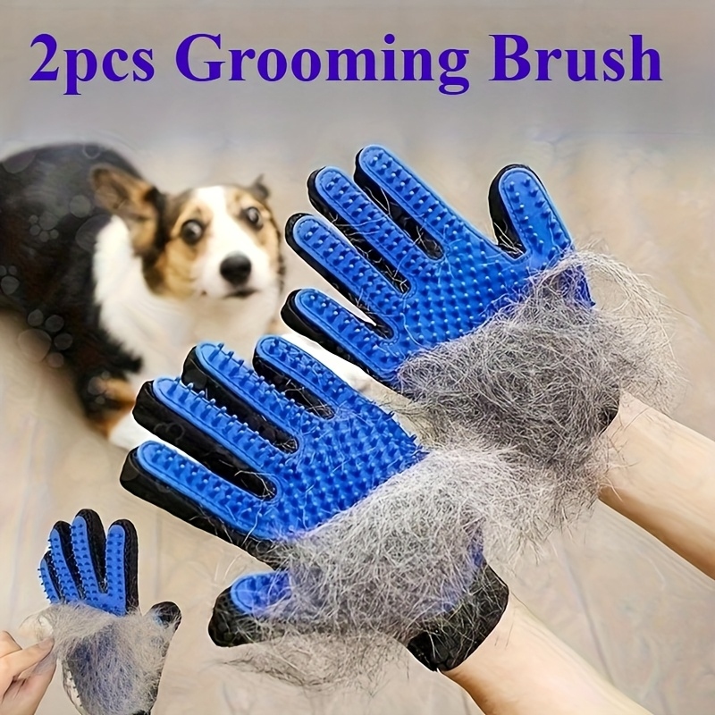 Pet Grooming Glove - 2 adet evcil hayvan bakım eldiveni,